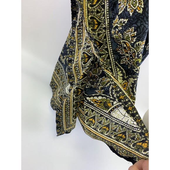 BOGO Cute Options Kaftan Rayon Paisley Gray Yellow Drawstring Waist Free Size - Picture 6 of 12